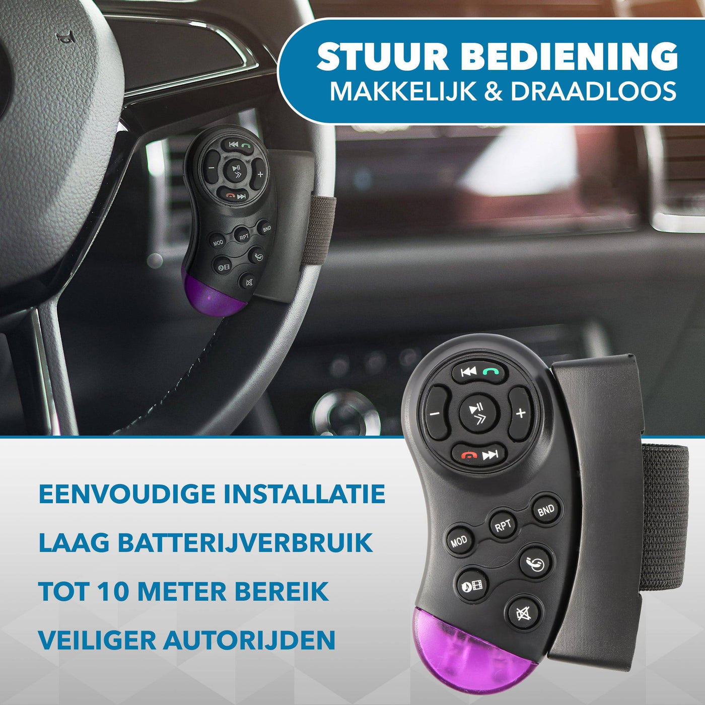 Universele Autoradio met Bluetooth, USB & Aux - Handsfree bellen - Radio met Microfoon - Inclusief Achteruitrijcamera - AC products