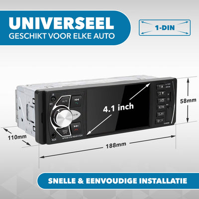 Universele Autoradio met Bluetooth, USB & Aux - Handsfree bellen - Radio met Microfoon - Inclusief Achteruitrijcamera - AC products