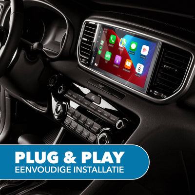 Universele Autoradio met APPLE CARPLAY en ANDROID AUTO, Bluetooth, USB & Aux - Handsfree - Mirrorlink - Radio met Microfoon - GRATIS Achteruitrijcamera - AC products