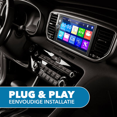 Carcemy Autoradio met Bluetooth voor alle auto's - USB & Aux - Handsfree bellen - Mirrorlink - Met ingebouwde Microfoon - Inclusief 8 Led Achteruitrijcamera - AC products