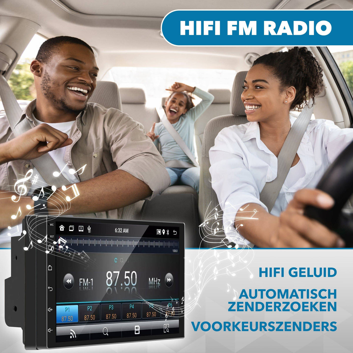 Universele Autoradio - Apple Carplay & Android Auto -Bluetooth - Navigatie - Handsfree - Android met Google Play -7'' Touchscreen - AC products