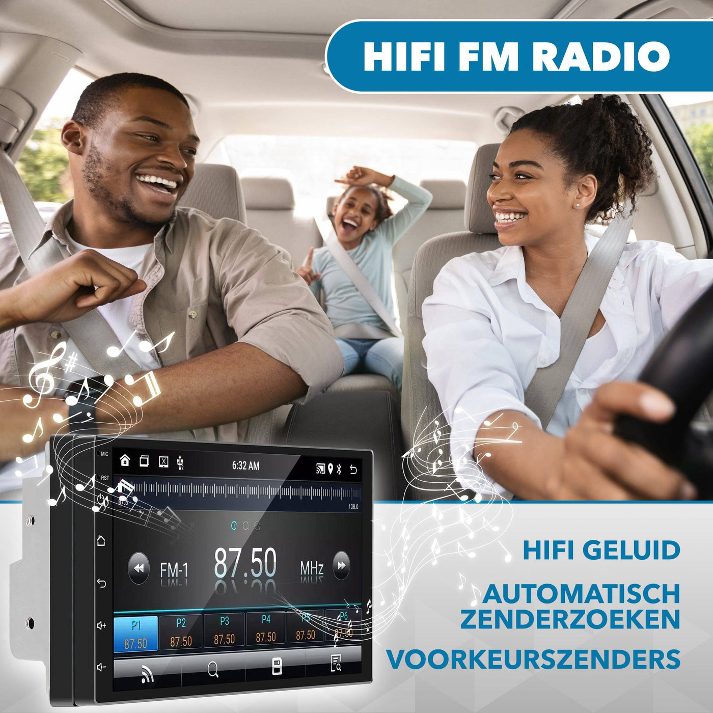 Carcemy Universele Android Autoradio met Bluetooth - Navigatie - Google Play - GRATIS Achteruitrijcamera - AC products