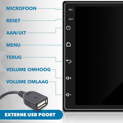 Carcemy Universele Android Autoradio met Bluetooth - Navigatie - Google Play - GRATIS Achteruitrijcamera - AC products