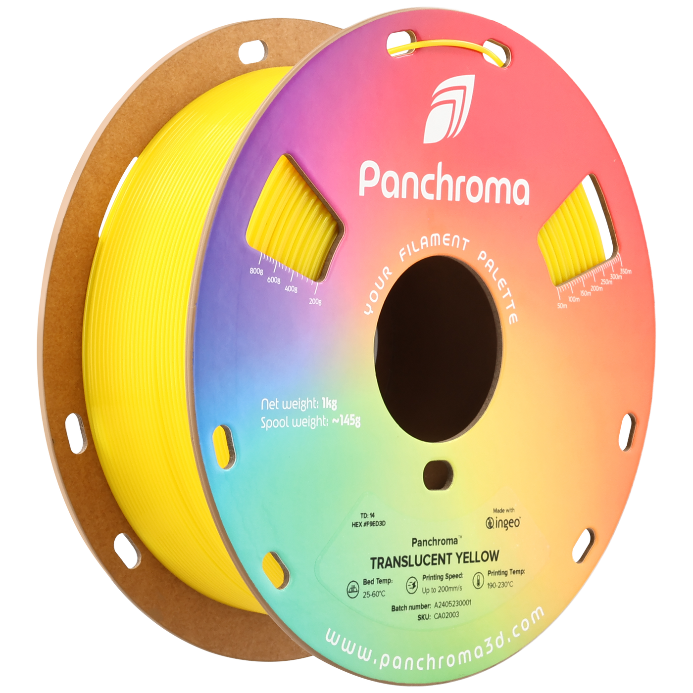 Polymaker Panchroma™ PLA Translucent Yellow 1.75 mm 1KG