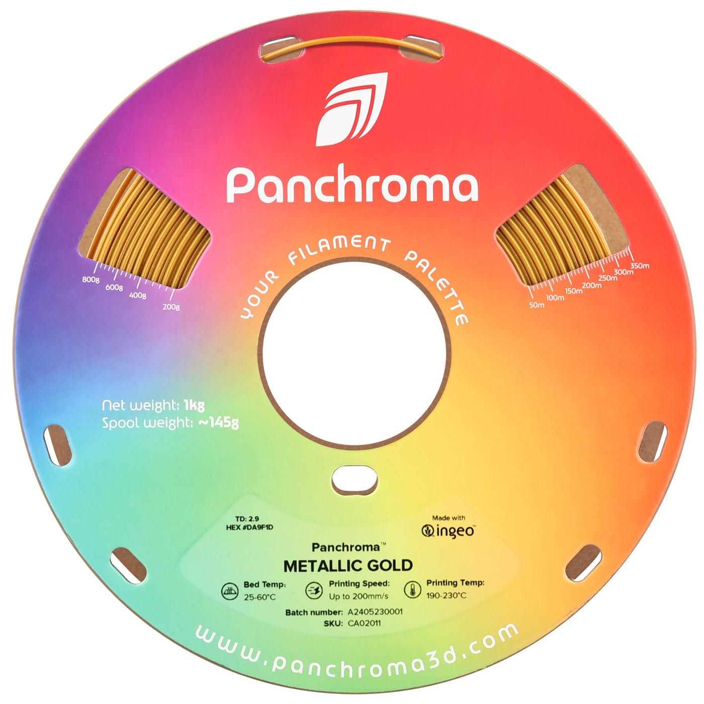 Polymaker Panchroma™ PLA Metallic Gold 1.75 mm 1KG