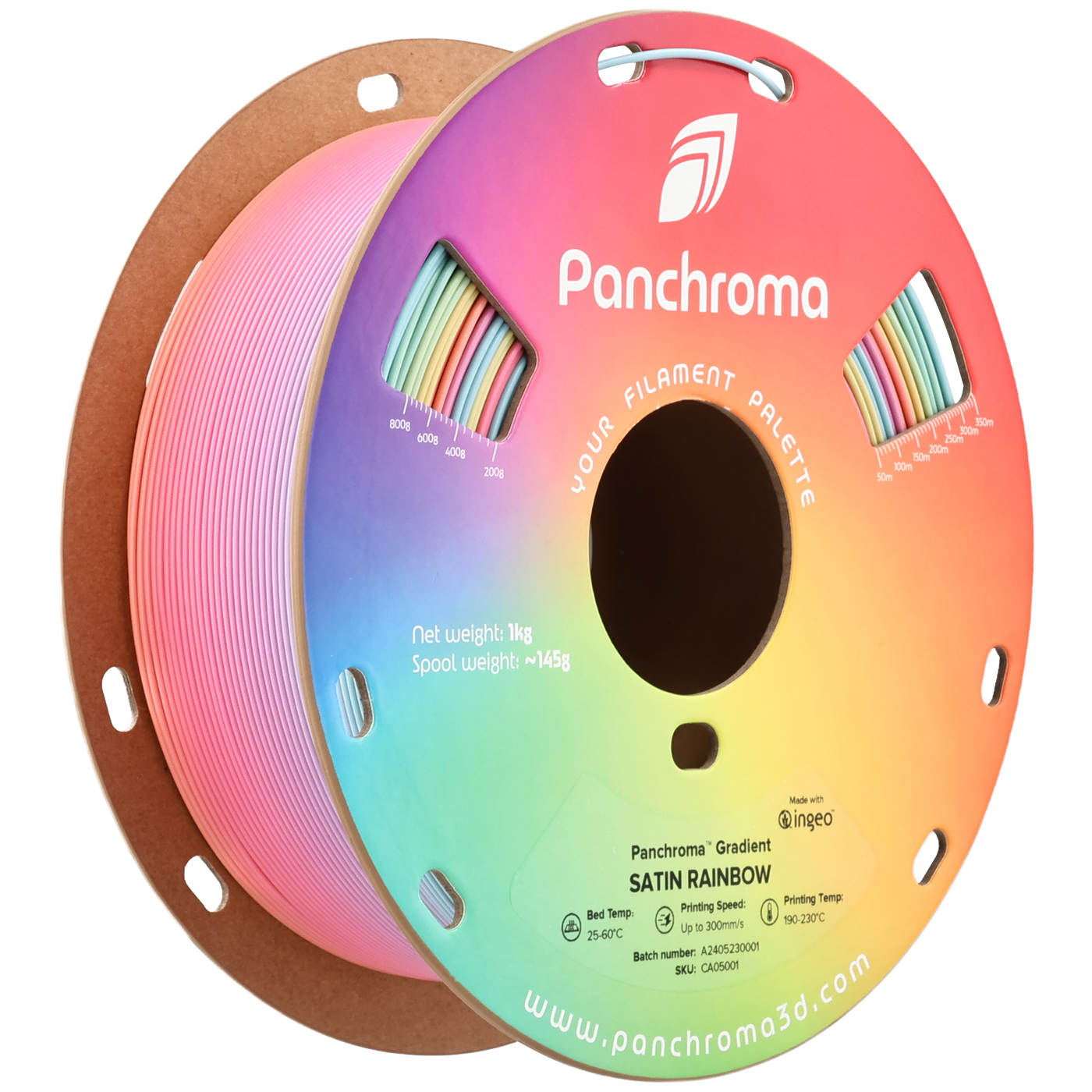 Polymaker Panchroma™ PLA Gradient Satin Rainbow 1.75 mm 1KG