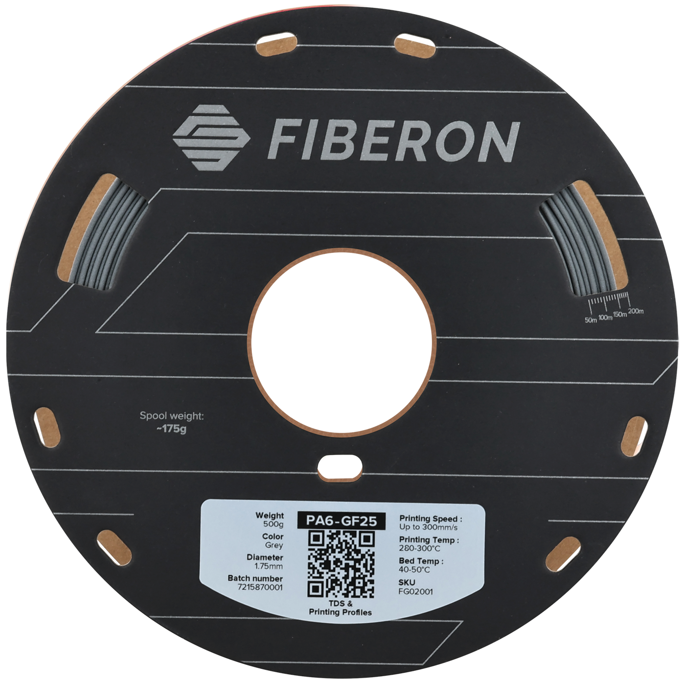 Polymaker Fiberon™ PA6-GF25 Grey 1.75 mm 500gr 1.75 mm 500gr