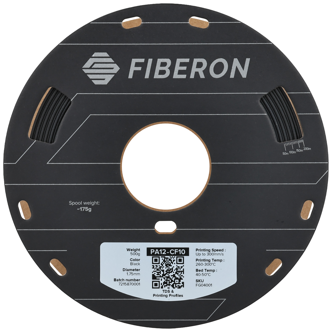 Polymaker Fiberon™ PA12-CF10 Black 1.75 mm 500gr