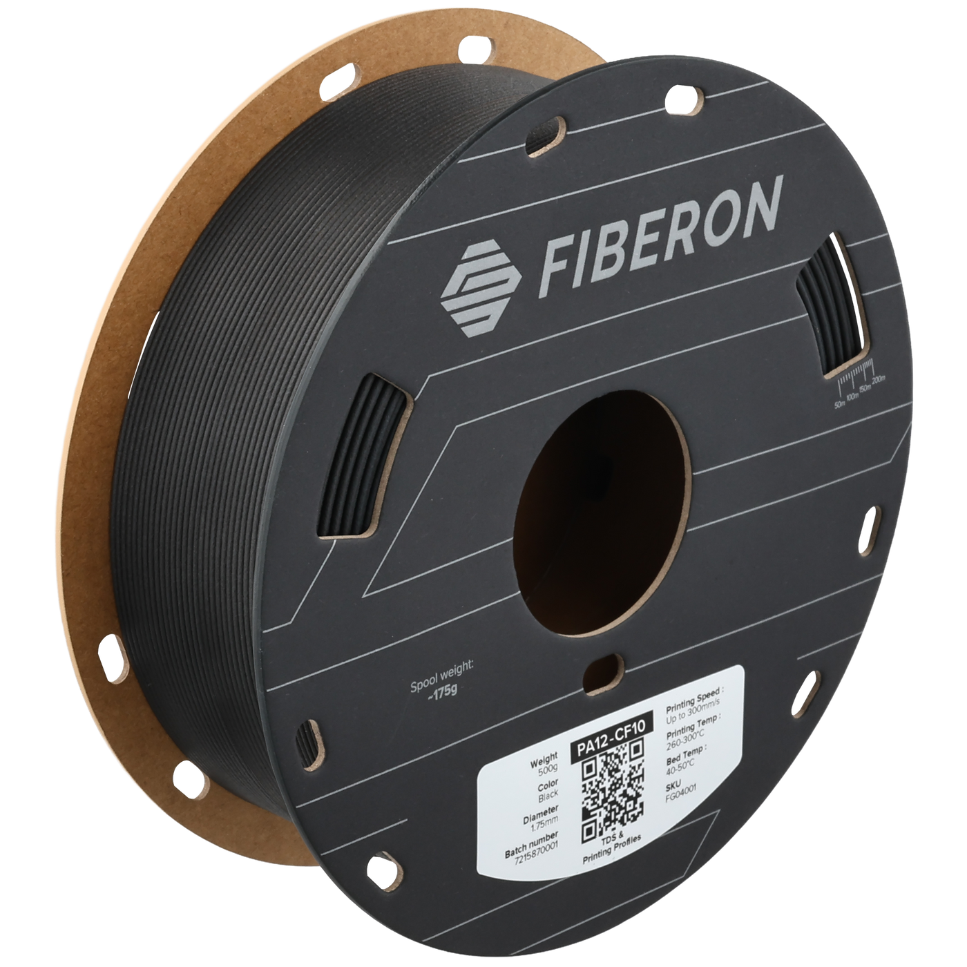 Polymaker Fiberon™ PA12-CF10 Black 1.75 mm 500gr