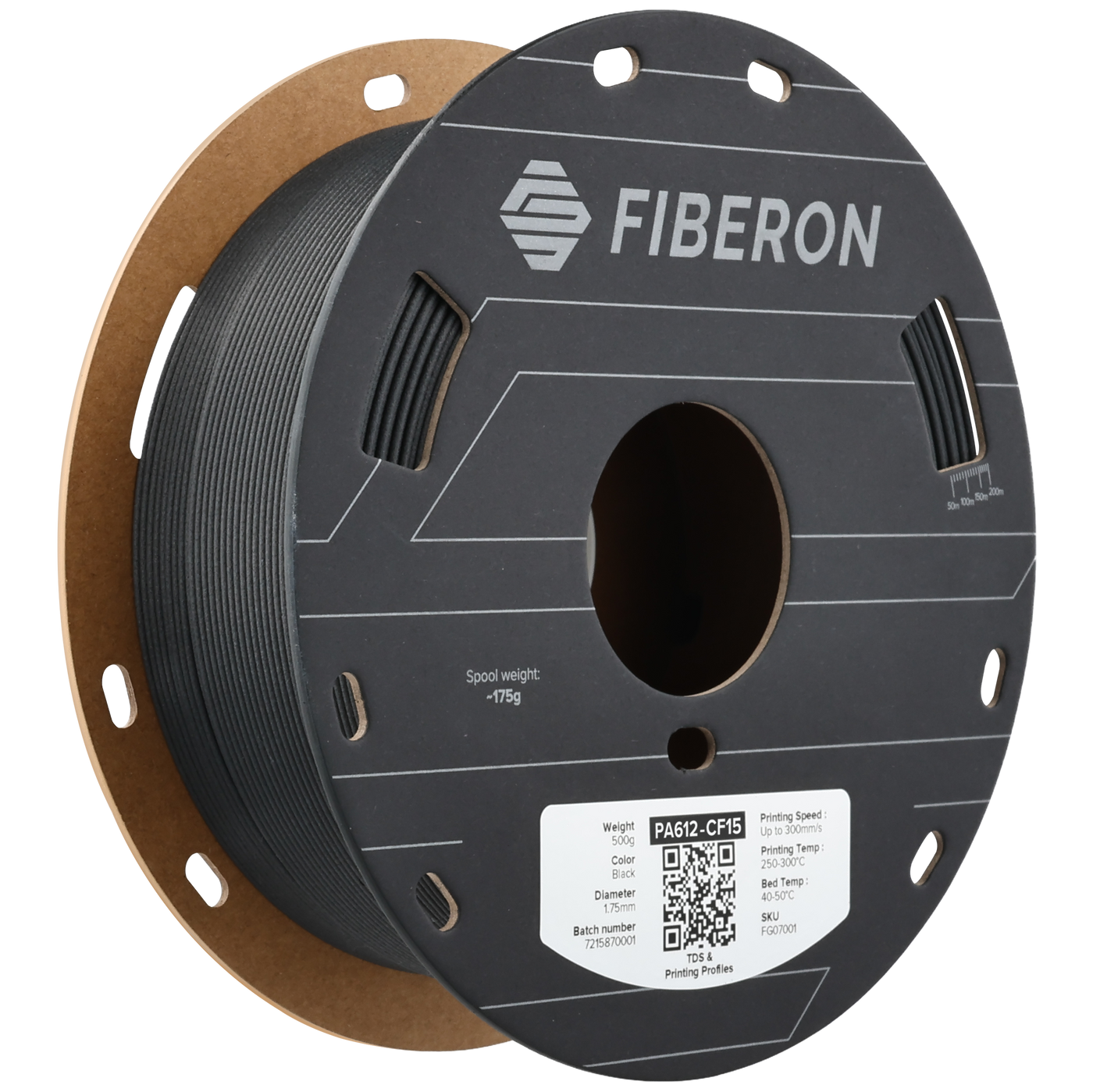 Polymaker Fiberon™ PA612-CF15 Black 1.75 mm 500gr