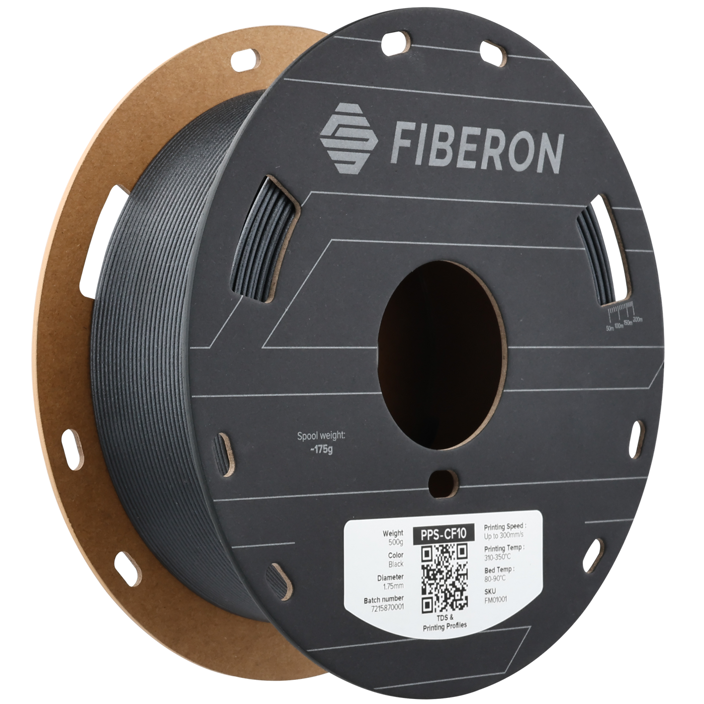 Polymaker Fiberon™ PPS-CF10 Black Filament 1,75 mm 500gr