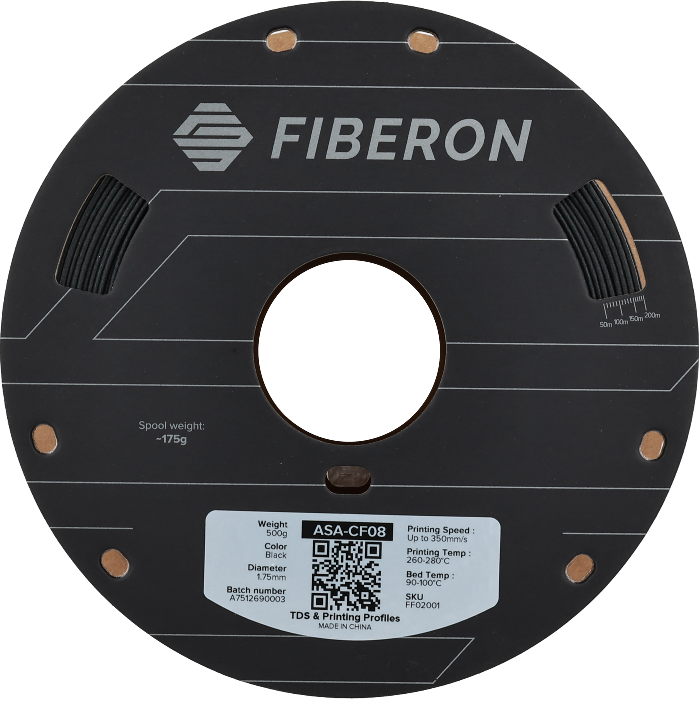 Polymaker Fiberon™ ASA-CF08 Black 1.75 mm 500gr