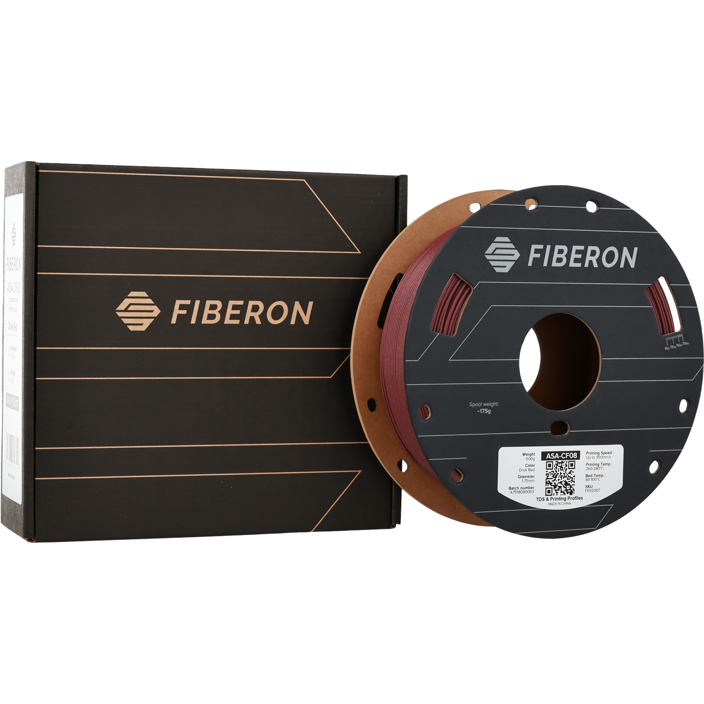 Polymaker Fiberon™ ASA-CF08 Dark Red 1.75 mm 500gr