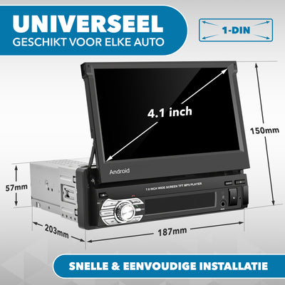 Universelles Autoradio Klappdisplay 1 DIN | CarPlay und Android Auto | Navigation