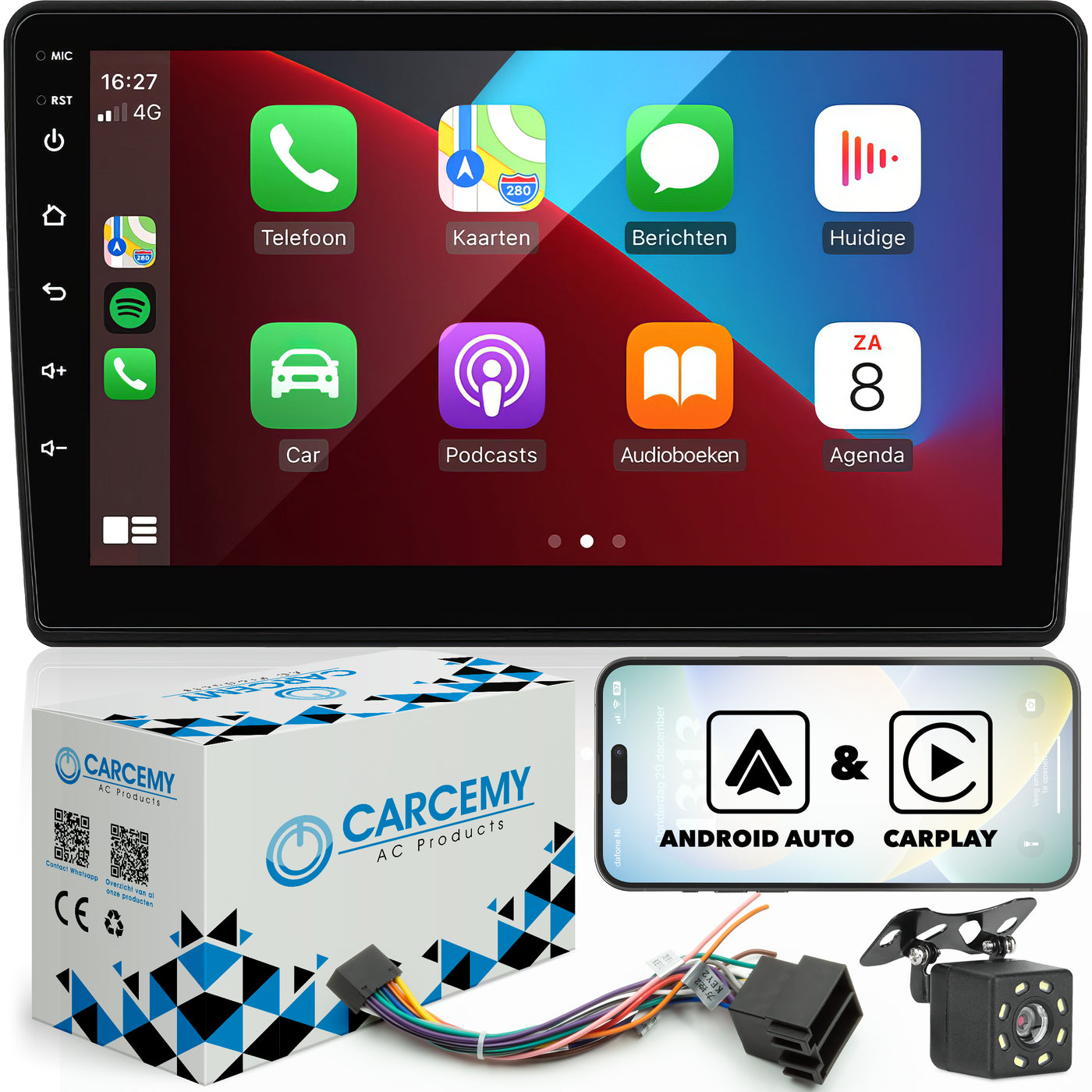 Carcemy CarPlay Autoradio 2DIN 9 Zoll | Drahtlos & Android Auto