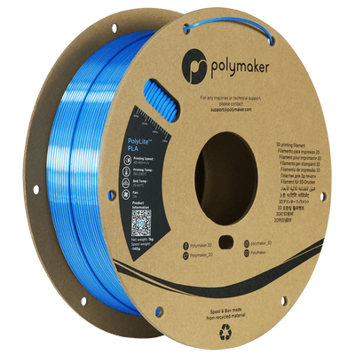 Polymaker PolyLite SILK PLA Filament Beluga Silver-Blue 1.75 mm 1KG - AC products