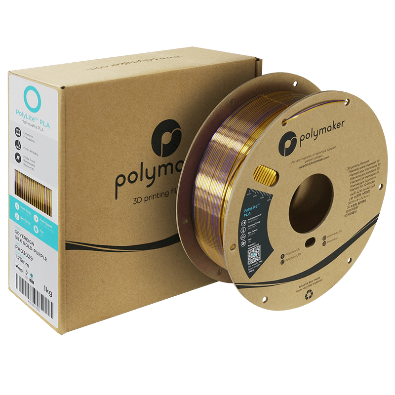 Polymaker PolyLite SILK PLA Filament Sovereign Gold-Purple 1.75 mm 1KG - AC products