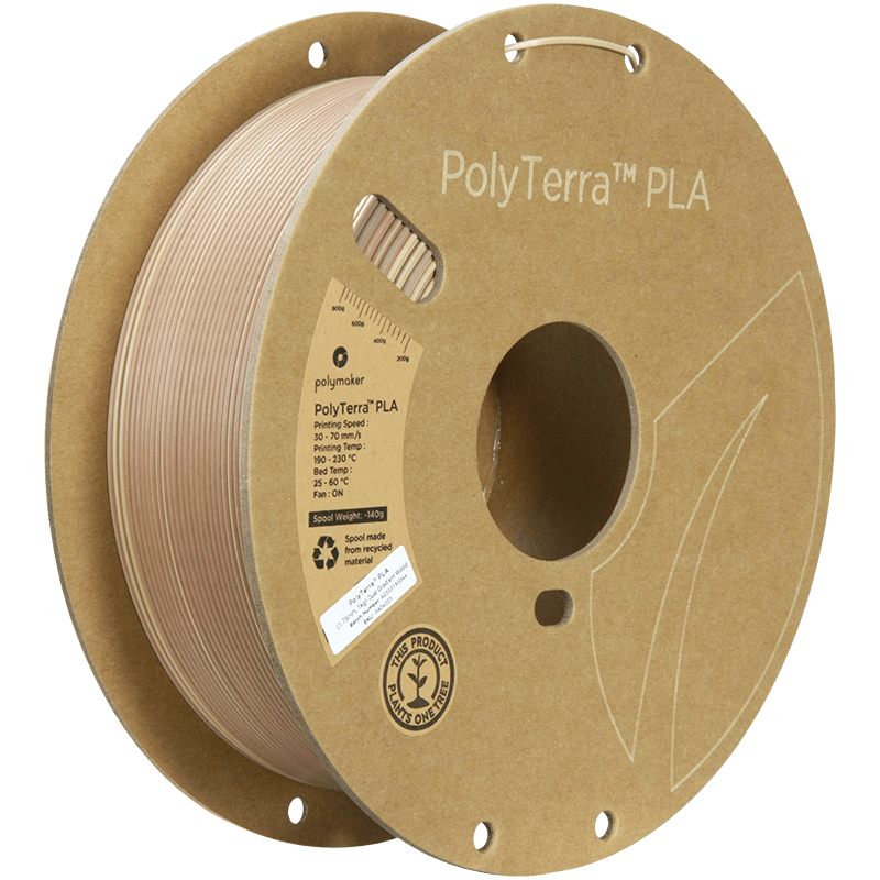 Polymaker PolyTerra Pla filament Dual Gradient Wood 1.75 mm 1KG - AC products