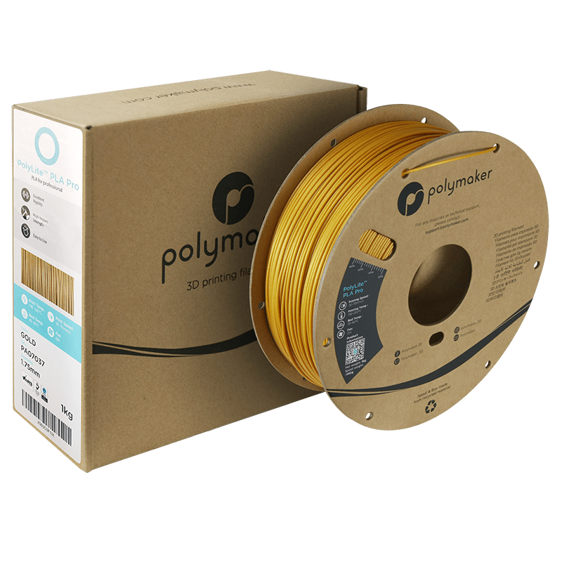 Polymaker POLYLITE™ PLA PRO 3D filament Gold Jam free 1.75 mm 1KG - AC products