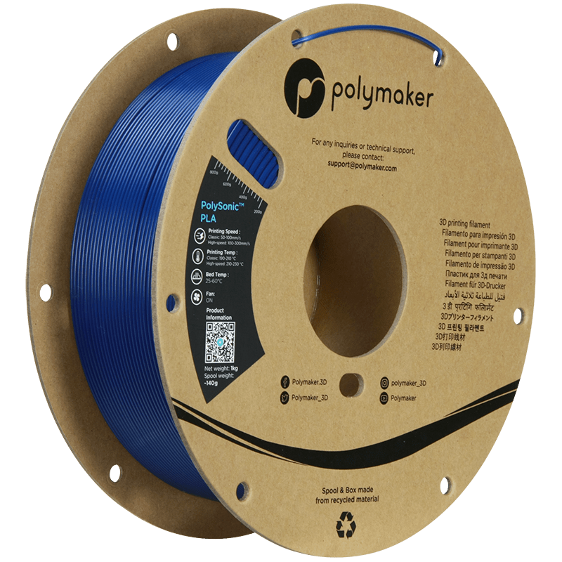 POLYMAKER POLYSONIC HIGH SPEED PLA BLUE 1,75mm 1KG - AC products