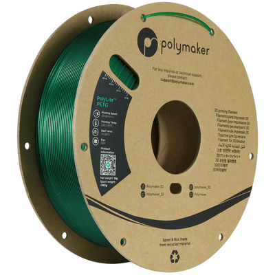 Polymaker PolyLite PETG Translucent Green 1.75 mm 1KG - AC products