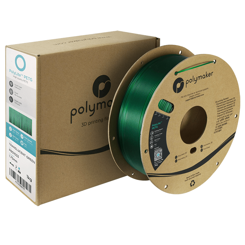 Polymaker PolyLite PETG Translucent Green 1.75 mm 1KG - AC products