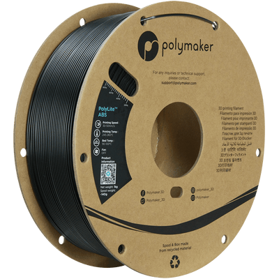 Polymaker PolyLite ABS Filament Zwart 1.75mm 1Kg