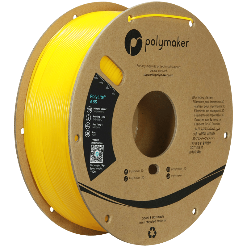 Polymaker PolyLite ABS Filament Yellow 1.75mm 1Kg - AC products