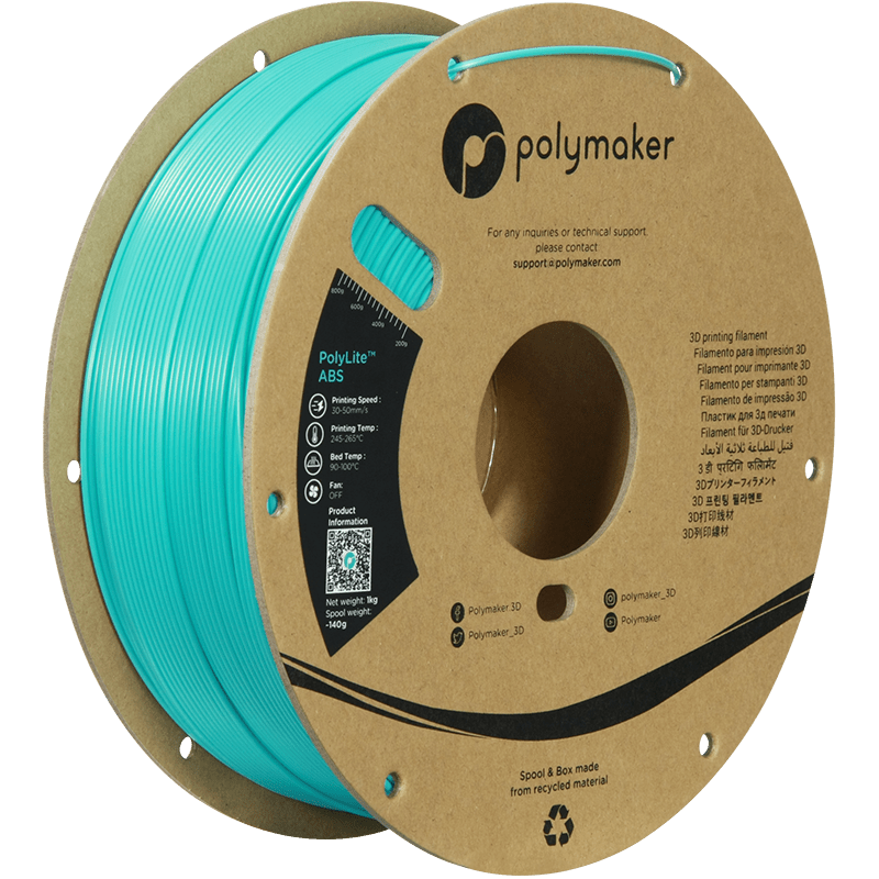 Polymaker PolyLite ABS Filament Teal 1.75mm 1Kg - AC products