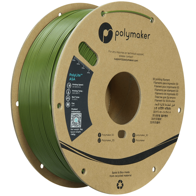 Polymaker PolyLite ASA Filament Army Green 1,75mm 1KG - AC products