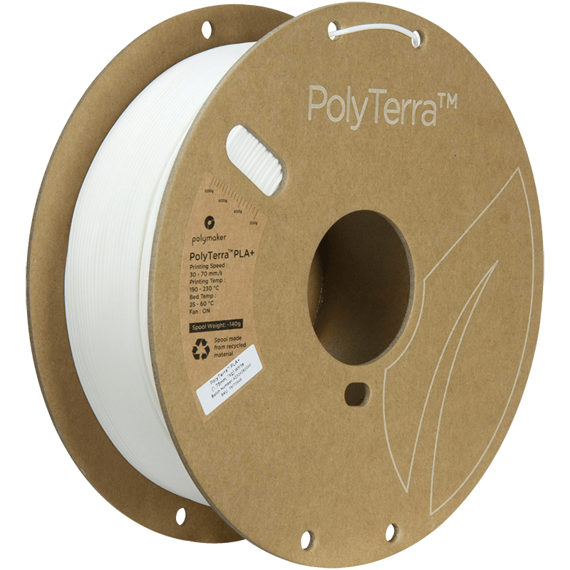 Polymaker PolyTerra PLA+ filament White 1.75 mm 1KG - AC products