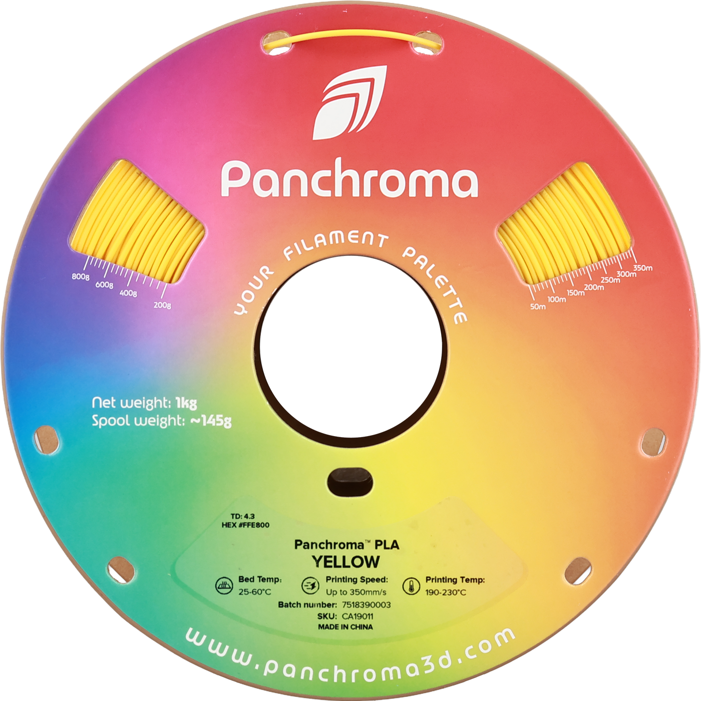 Polymaker Panchroma™ PLA Yellow 1.75 mm 1KG