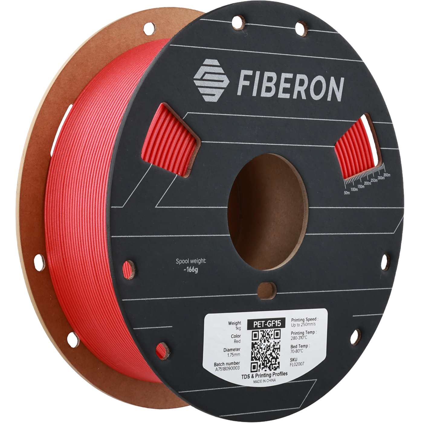 Polymaker Fiberon™ PET-GF15 Red 1.75 mm 1KG