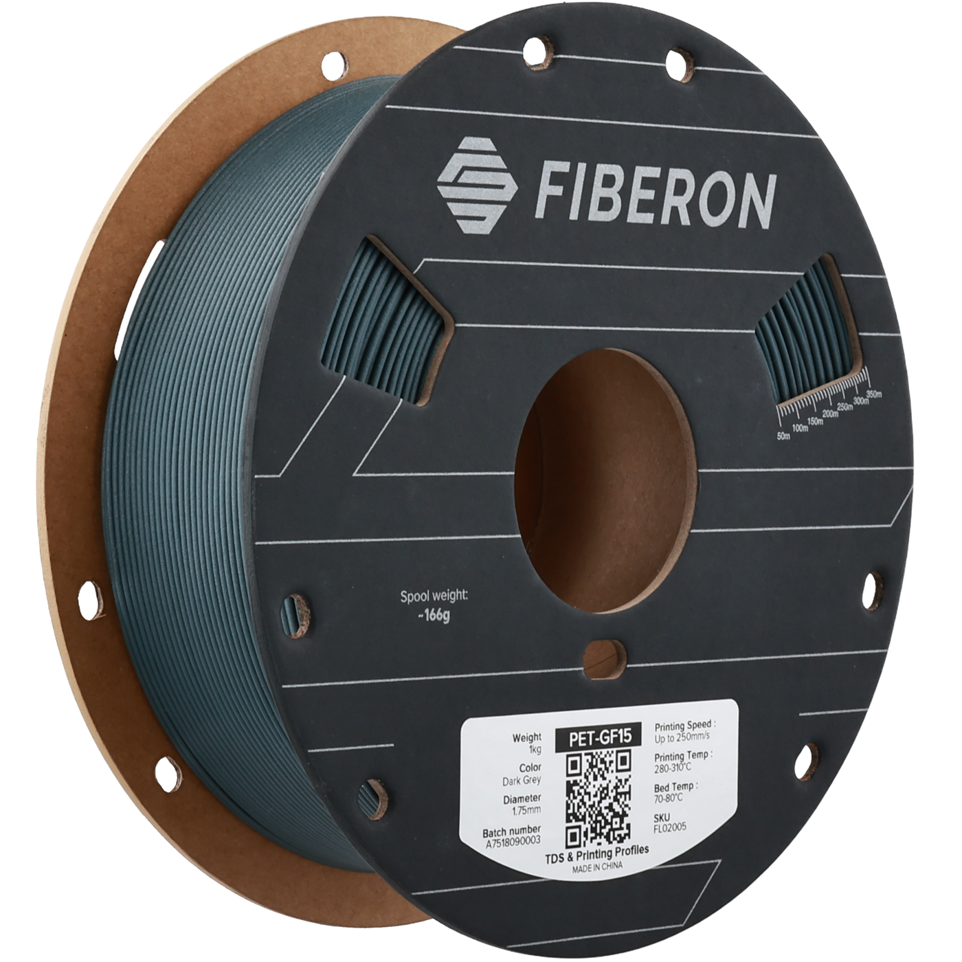 Polymaker Fiberon™ PET-GF15 Dark Grey 1.75 mm 1KG