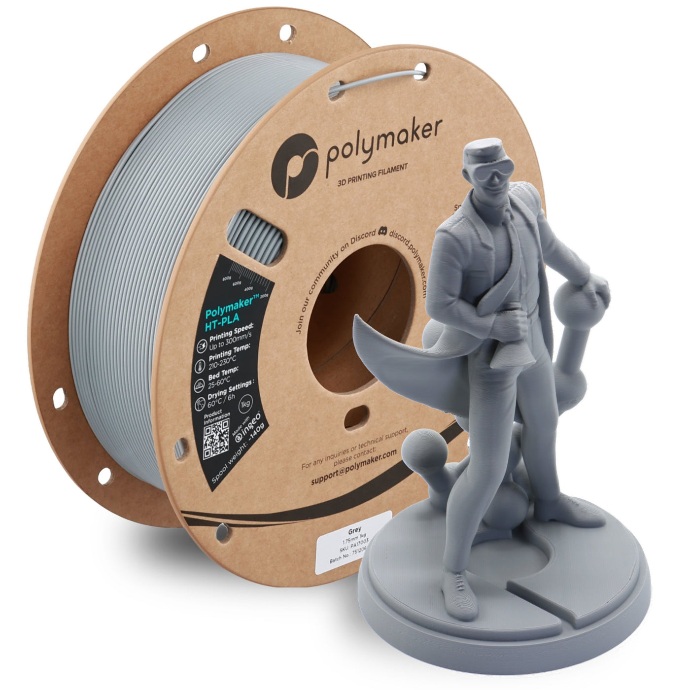 Polymaker HT-PLA Grey 1.75 mm 1KG