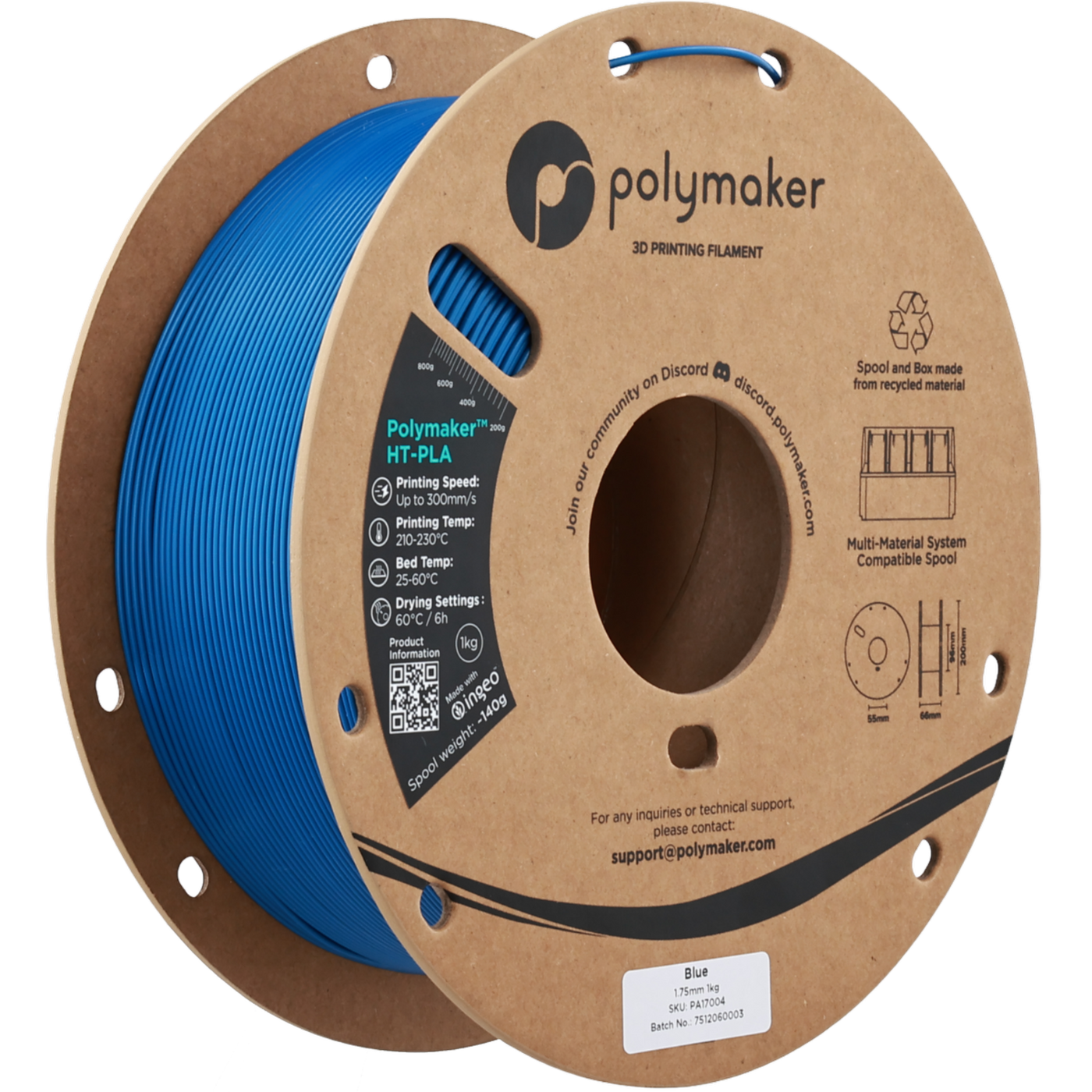 Polymaker HT-PLA Blue 1.75 mm 1KG