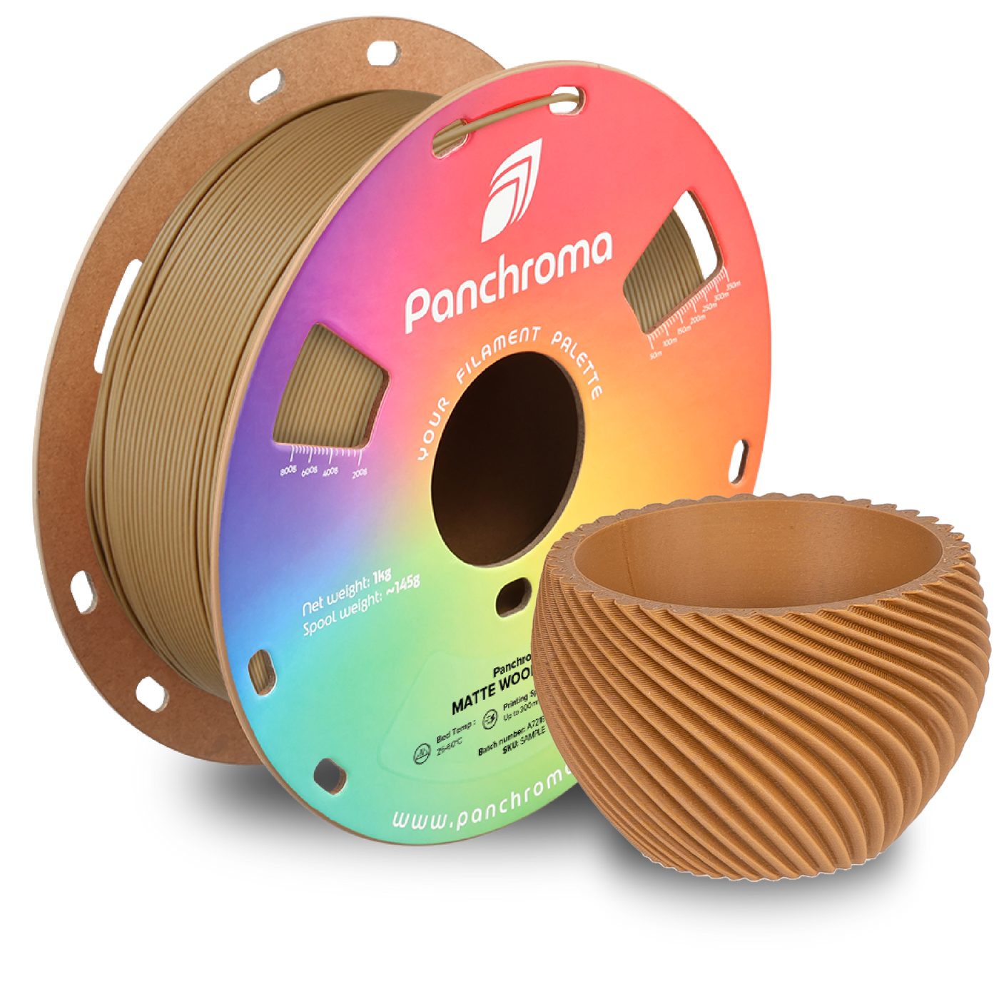 Polymaker Panchroma™ PLA Matte Wood Brown 1.75 mm 1KG