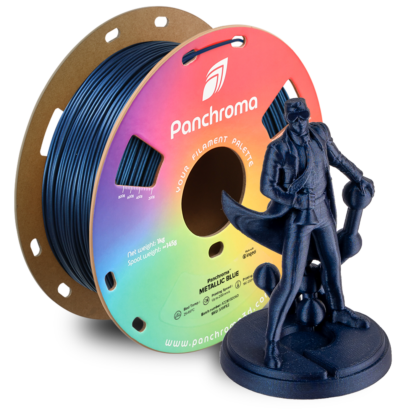 Polymaker Panchroma™ PLA Metallic Blue 1.75 mm 1KG