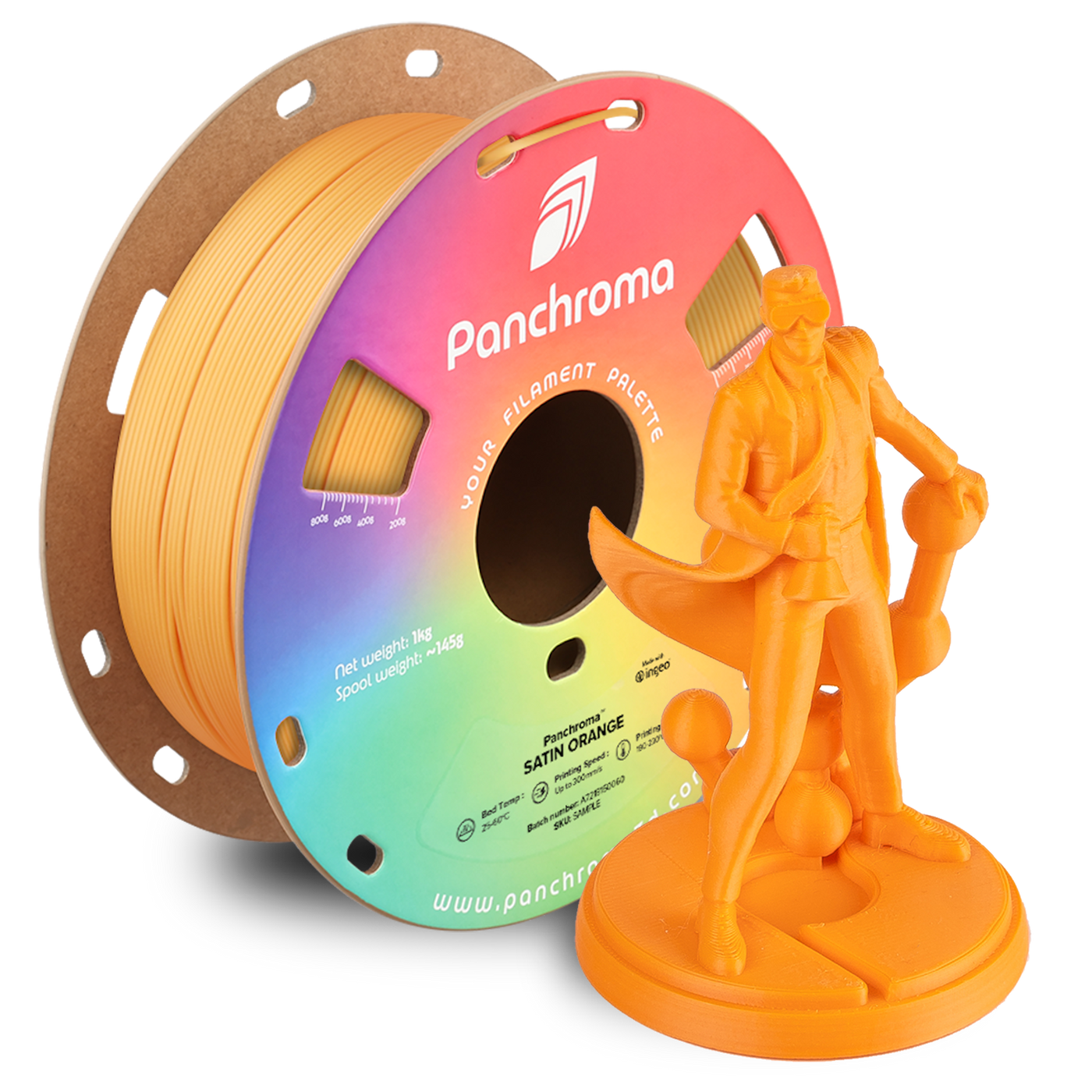 Polymaker Panchroma™ PLA Satin Orange 1.75 mm 1KG