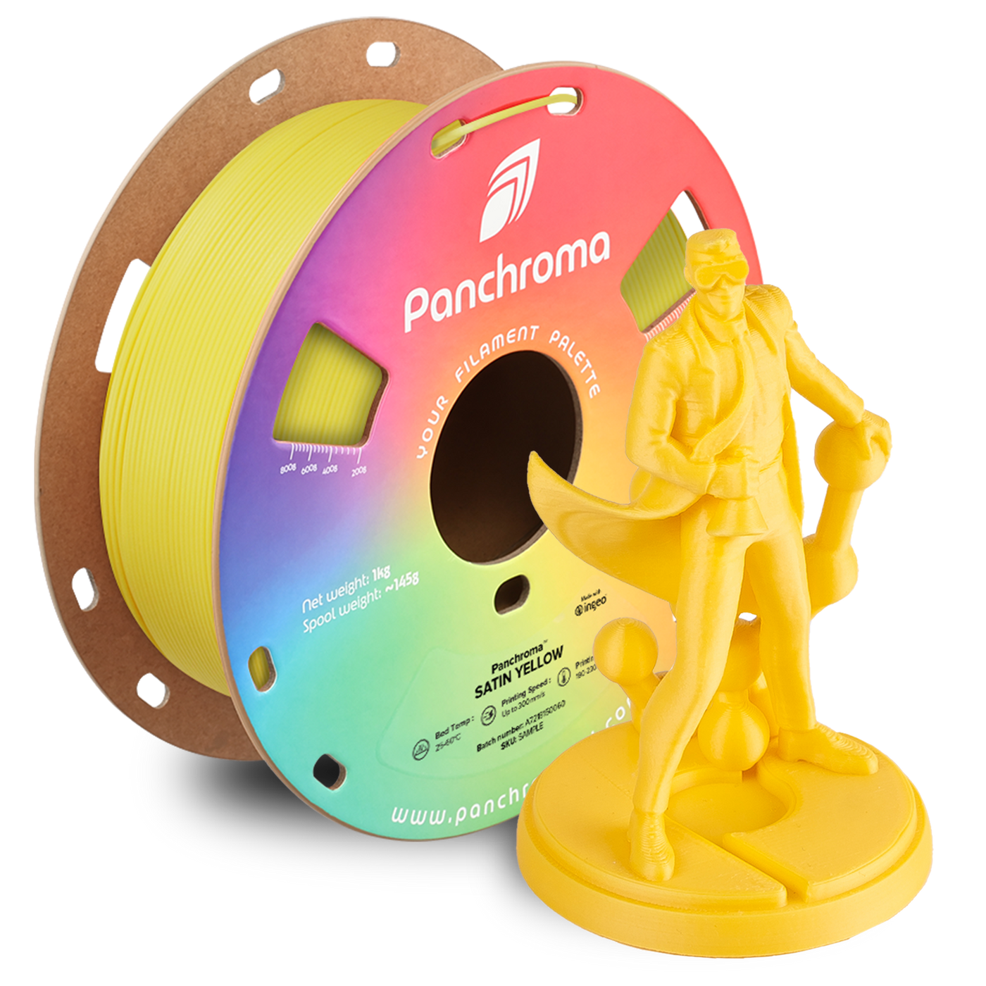 Polymaker Panchroma™ PLA Satin Yellow 1.75 mm 1KG