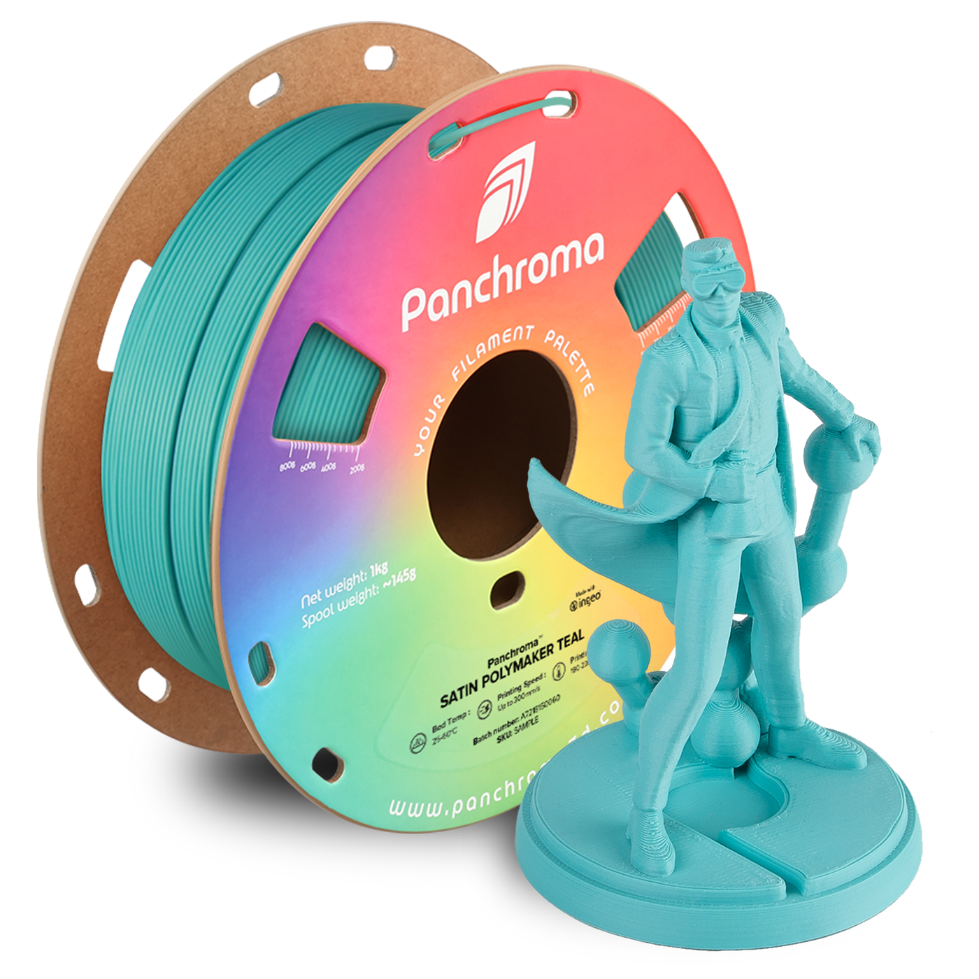 Polymaker Panchroma™ PLA Satin Polymaker Teal 1.75 mm 1KG