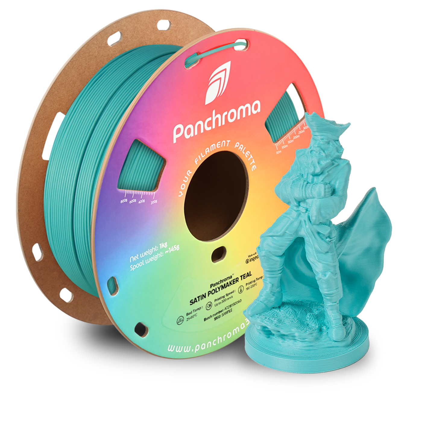 Polymaker Panchroma™ PLA Satin Polymaker Teal 1.75 mm 1KG