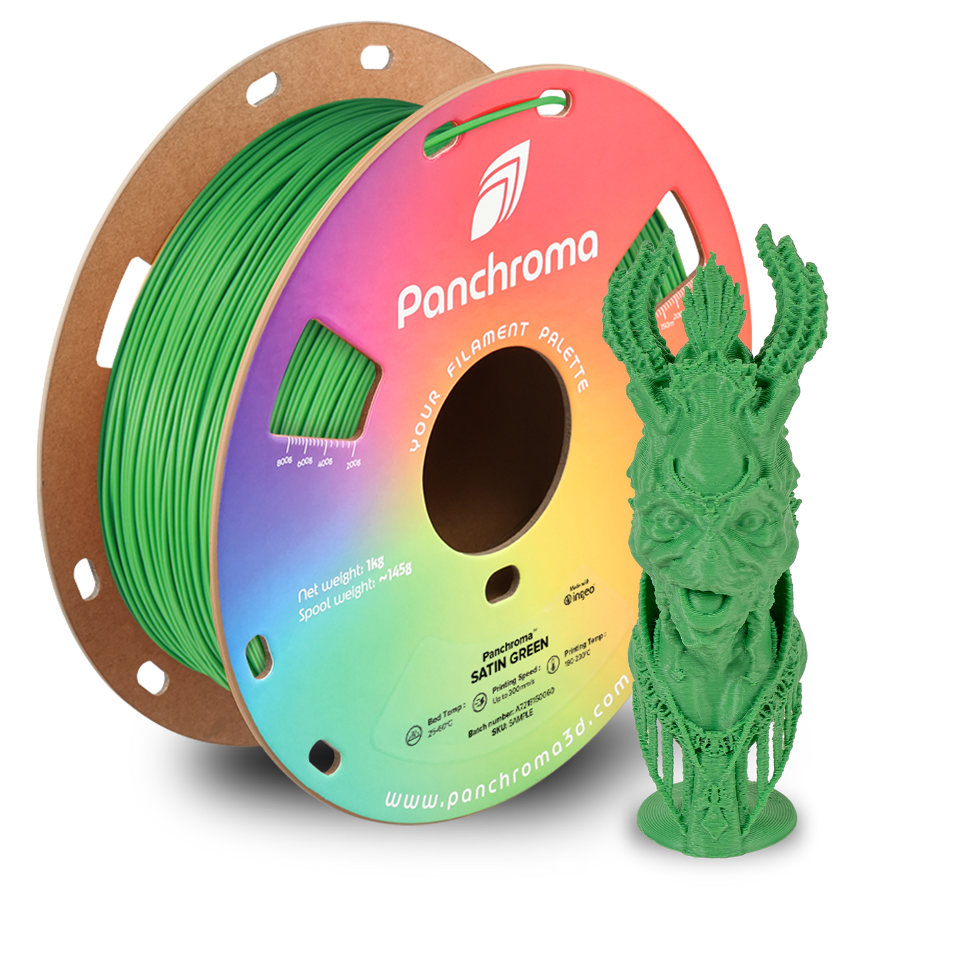 Polymaker Panchroma™ PLA Satin Green 1.75 mm 1KG