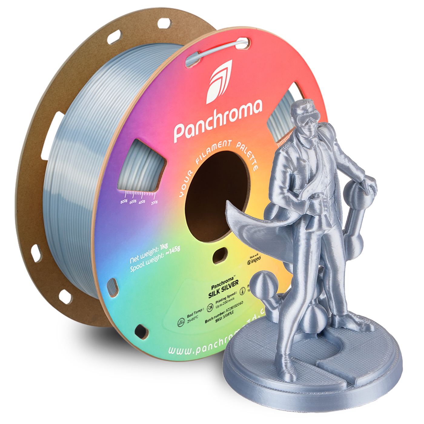 Polymaker Panchroma™ PLA Silk Silver 1.75 mm 1KG