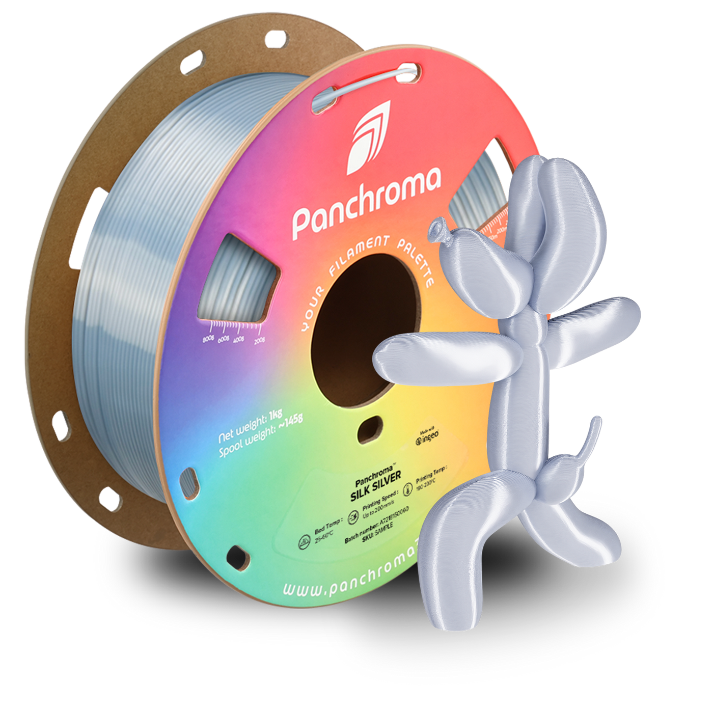 Polymaker Panchroma™ PLA Silk Silver 1.75 mm 1KG