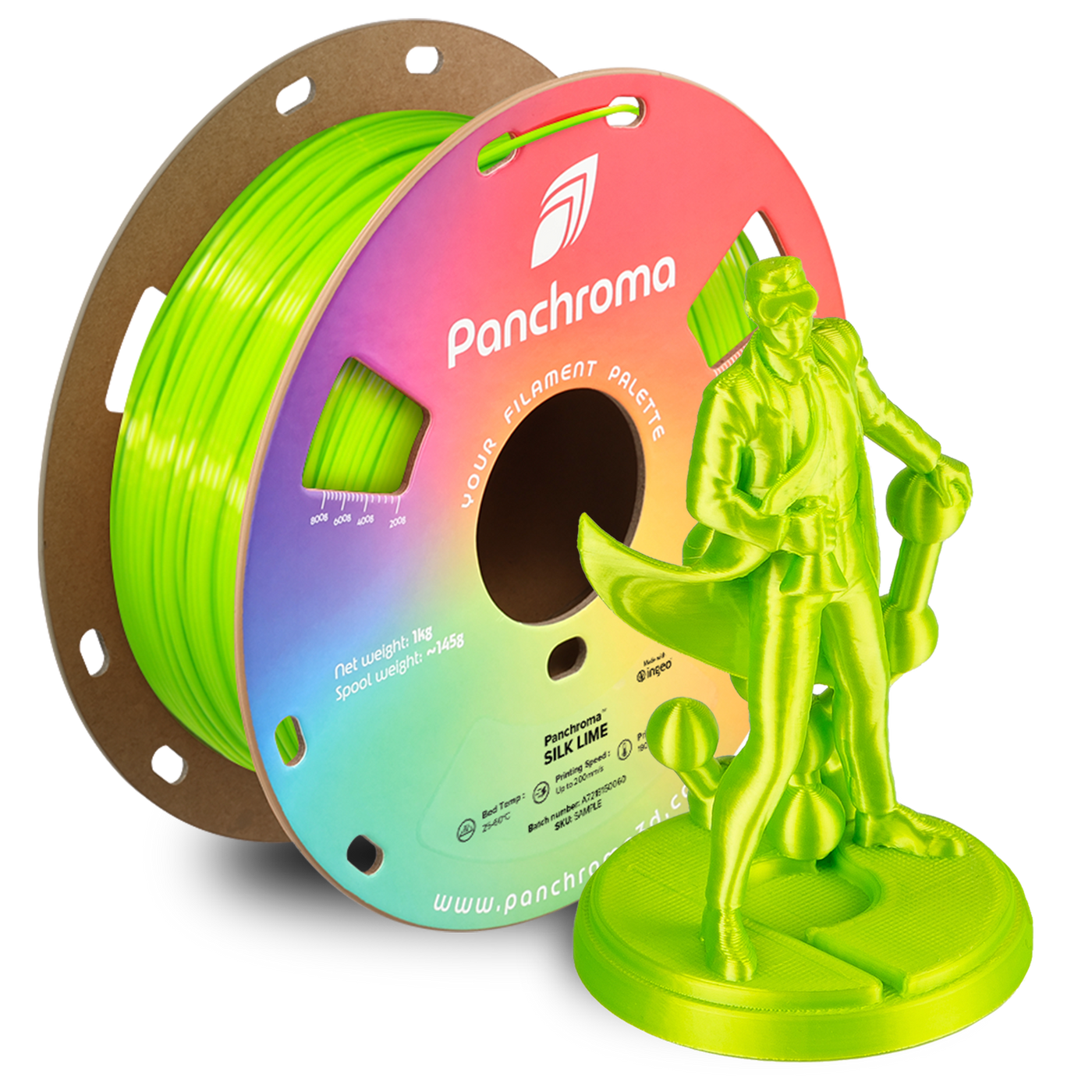 Polymaker Panchroma™ PLA Silk Lime 1.75 mm 1KG