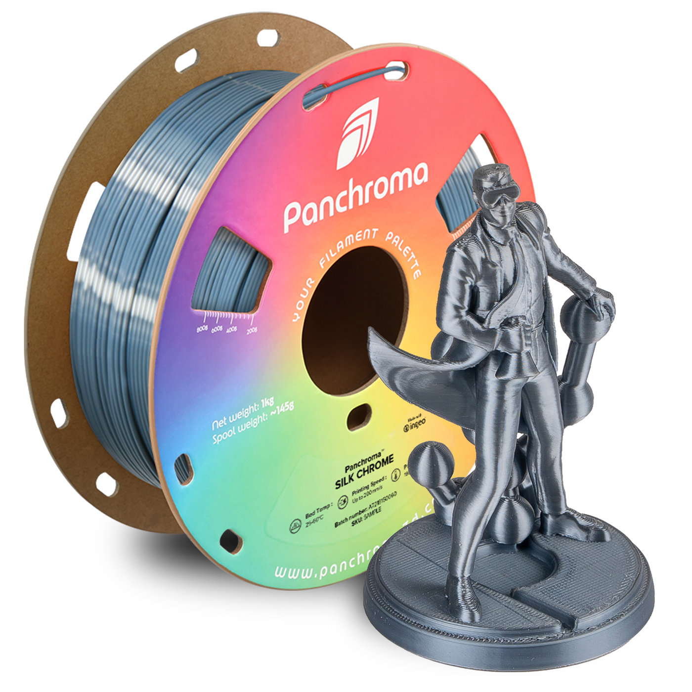 Polymaker Panchroma™ PLA Silk Chrome 1.75 mm 1KG