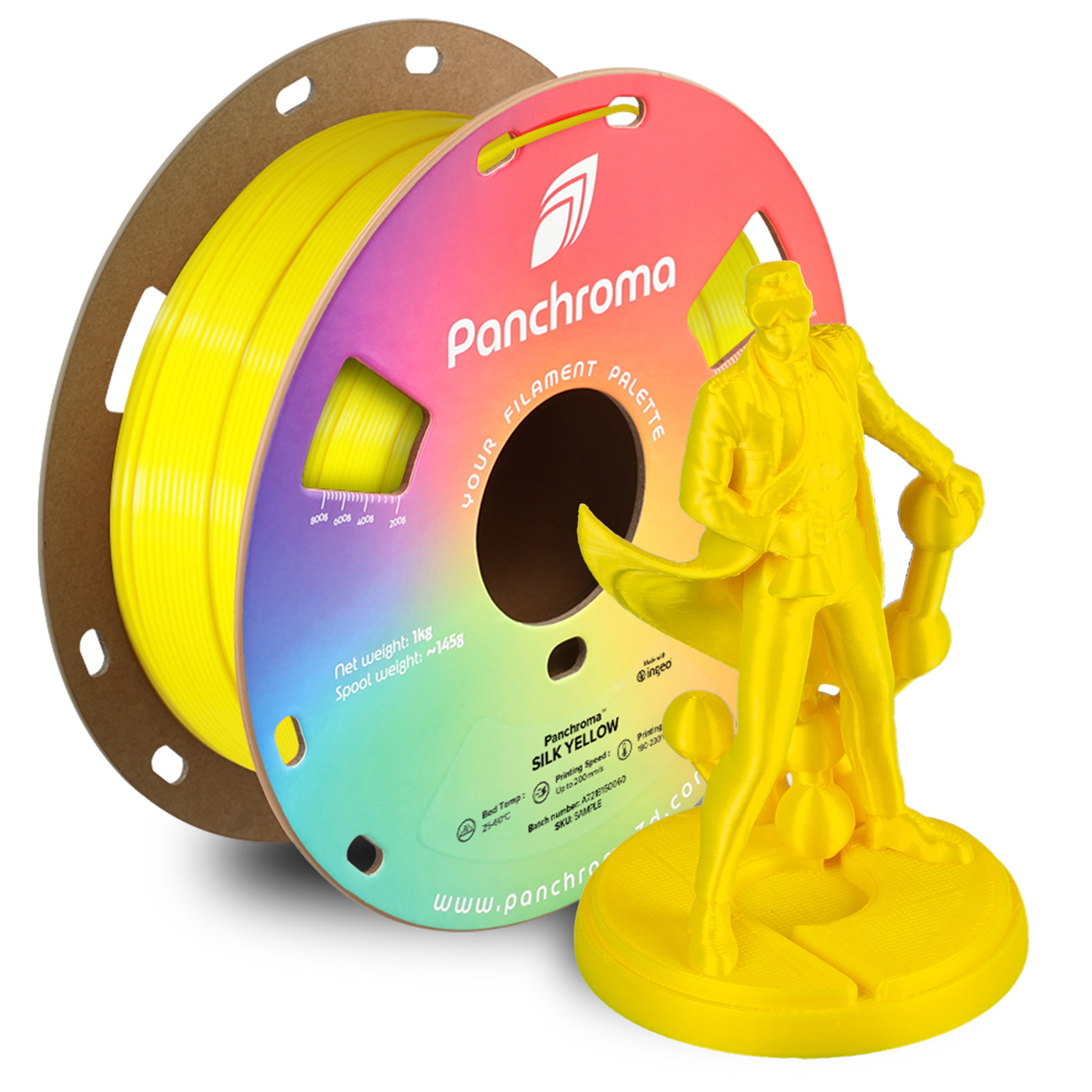 Polymaker Panchroma™ PLA Silk Yellow 1.75 mm 1KG