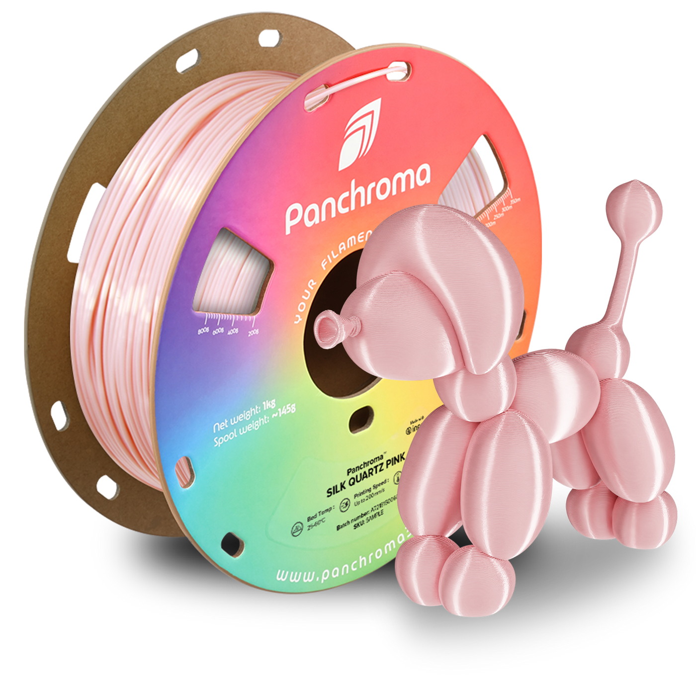 Polymaker Panchroma™ PLA Silk Quartz Pink 1.75 mm 1KG