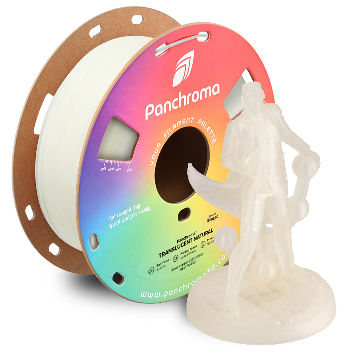 Polymaker Panchroma™ PLA Translucent Natural 1.75 mm 1KG